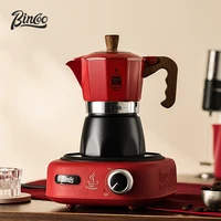 Bincoo Double Valve Mocha Pot Espresso Brewing Camping Portable Electric Stove Italian Design Aluminum Alloy 220V 6