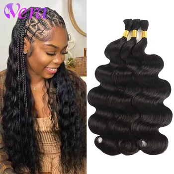 Human Braiding Hair Body Wave Bulk Human Hair For Braiding No Weft 10A Brazilian Curly Human Hair Extensions For Boho Braids 1