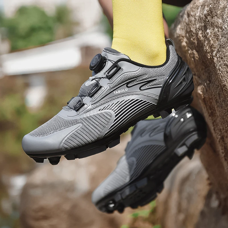 Women's Breathable Mountain Bike Off-road Shoes Men's Wear-resistant Rotating Shoes Anti Slip Hard Soled Racing Road Bike Shoes 5
