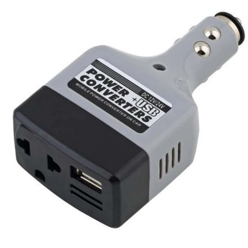 

Новинка 2021, 12 В/24 В до 220 В, автомобильный инвертор для мобильного телефона, адаптер, конвертер мощности, зарядное устройство, используемое для всех стандартных устройств