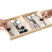 Fast Sling Puck Game Paced Wooden Table Toys Desktop Battle Juegos De Mesas Interactivos Para Niños Kinder Spiele 1