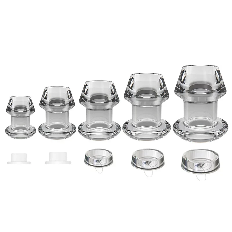 Anal Plug Dilator 5 Sizes Hollow Butt Plugs Tunnel/Cleaning/Expansion/Masturbator/Shower Enema Prostate Massager