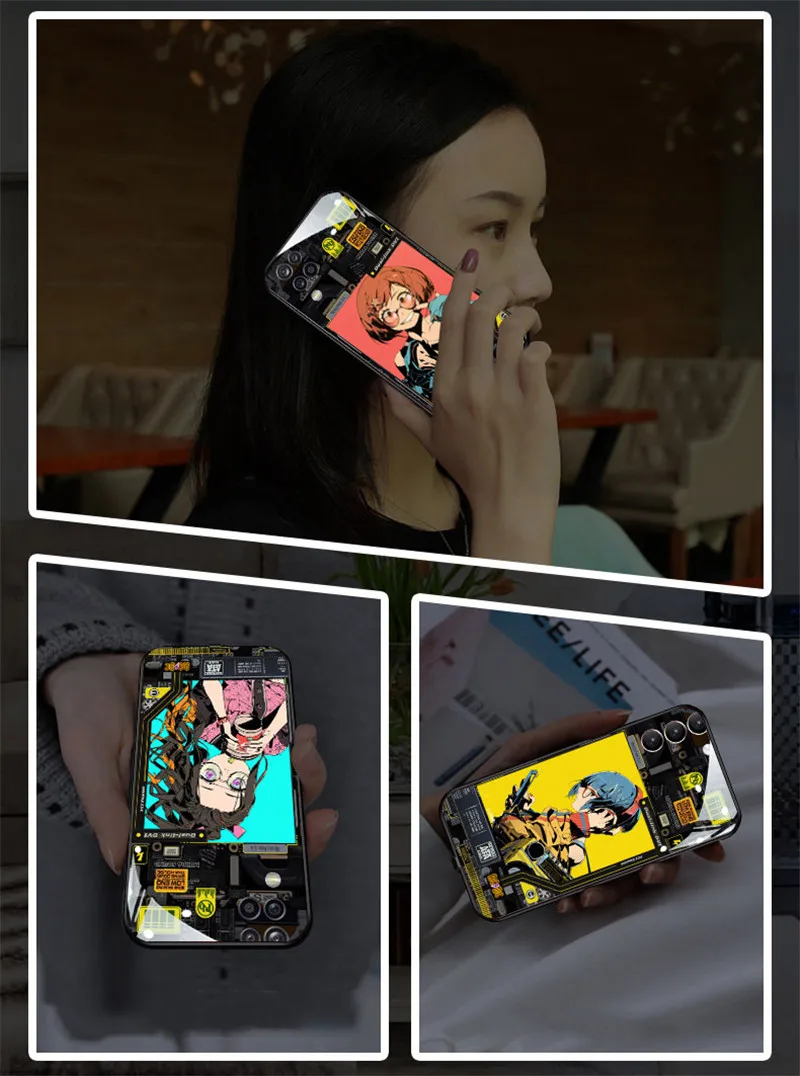 Call Light Luminous Flash Case For ASUS ROG Phone 7 6 Pro mart Sound Control Flash Glass Cover for ASUS ROG Phone 6 5 3 2 Coques