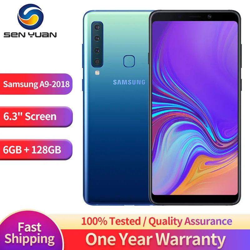 

Original Samsung Galaxy A9 (2018) A9200 4G Mobile Phone Dual SIM 6.3'' 6GB RAM 128GB ROM CellPhone Octa-Core Android SmartPhone