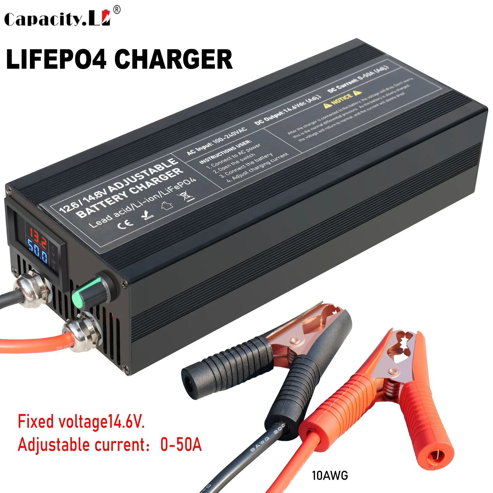12V50AHighCurrentLifepo4Charger146V126VLiionBatteryCharger100240VforLifepo4.jpg
