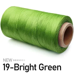 Premium Waxed Polyester Thread for Leather Crafting and DIY Projects (19- Bright Green)