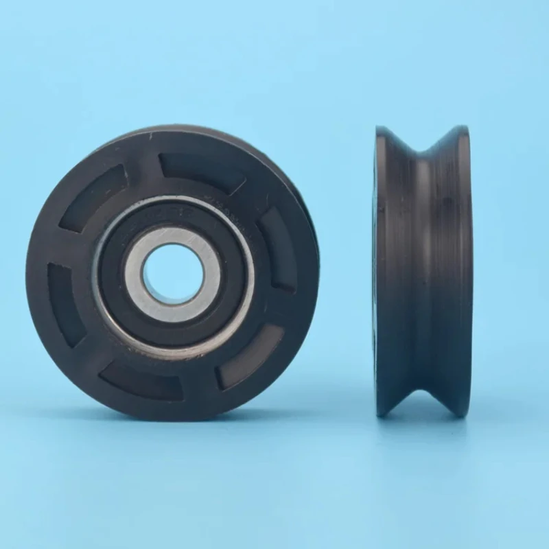 10*50*16mm V groove type Nylon Bearing Pulley Package Plastic Wear-resistant Suspension Wheel POM Rolling Wheel