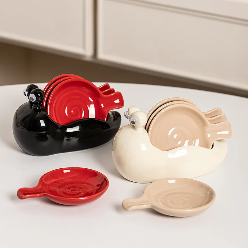 Snail Ceramic Small Dish Household Flavor Dish Dip Soy Sauce Seasoning Vinegar Seasoning