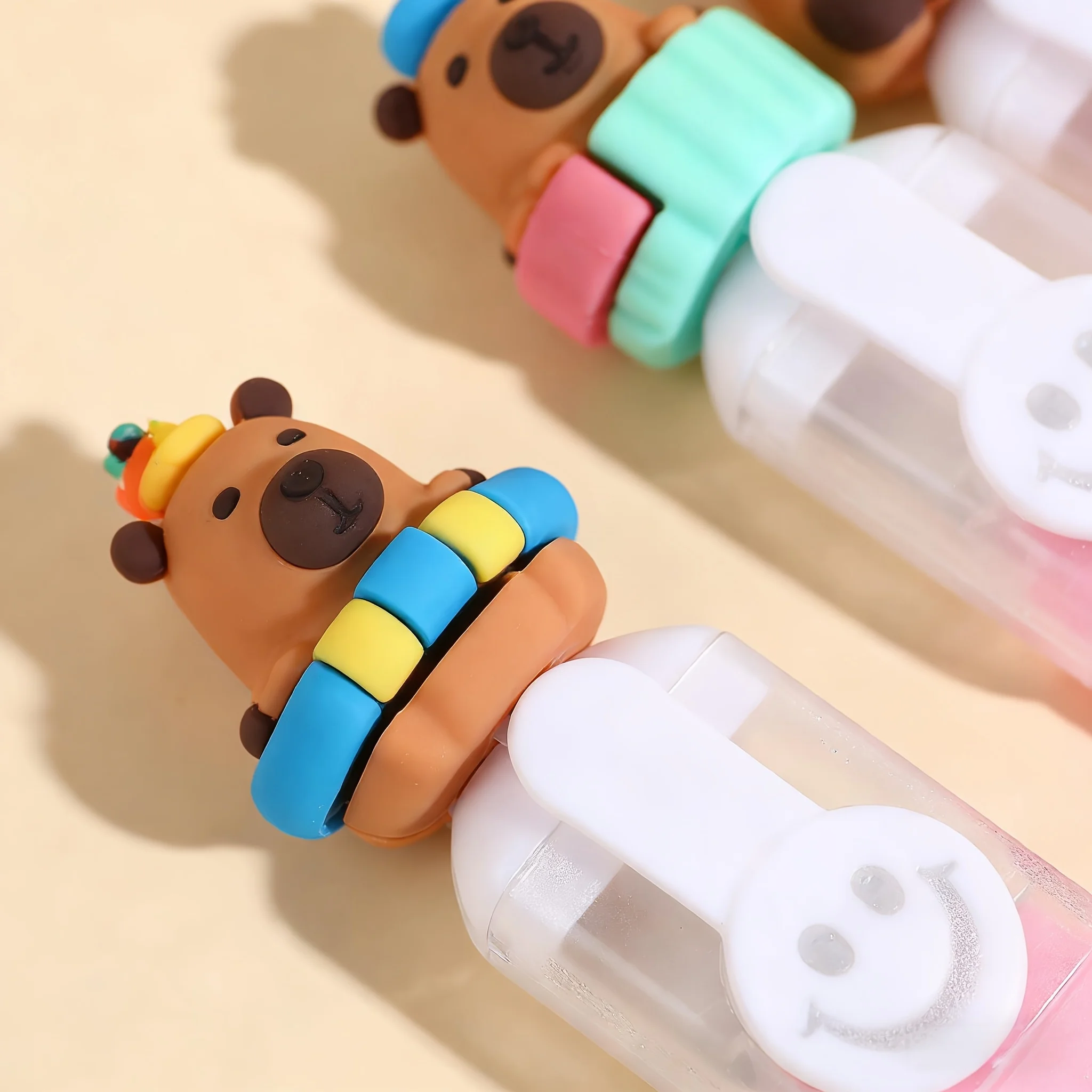 무작위로 모듬된 카피바라 모양의 형광펜 7팩, 귀엽고 미학적으로 아름다운 저널링 펜, 다채로운 저널 마커, 사무실 필기 필수품, 다채로운 형광펜