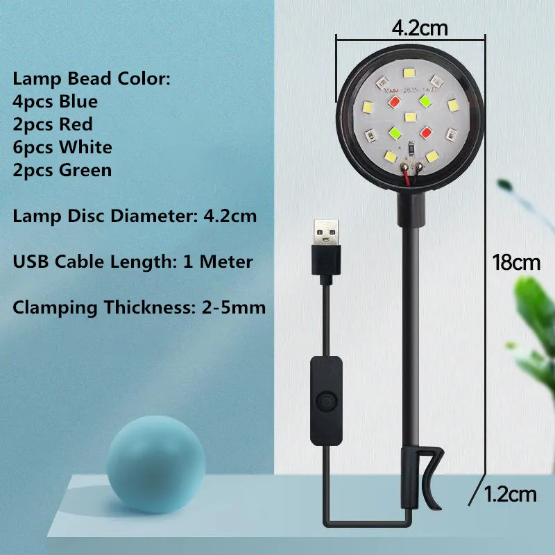 3W 5V USB Aquarium Light LED Waterproof Fish Tank Lighting Underwater Fish Lamp Aquariums Decor Plant Lamp Mini fish tank light