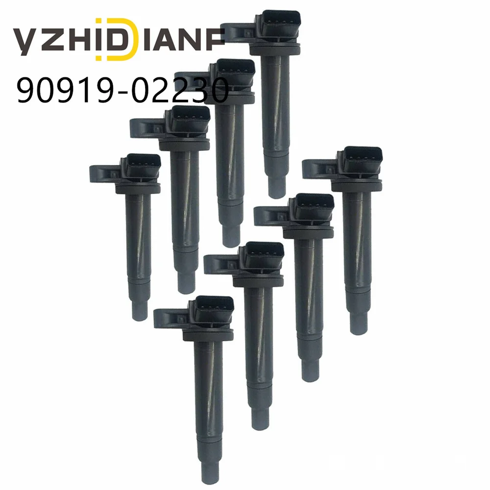 

8pcs New High Quality 9091902230 90919-02230 ignition coil for Engine Code 1G-FE 1UZ-FE 2UZ-FE 3UZ-FE LAND- CRUISE-R 100 LS