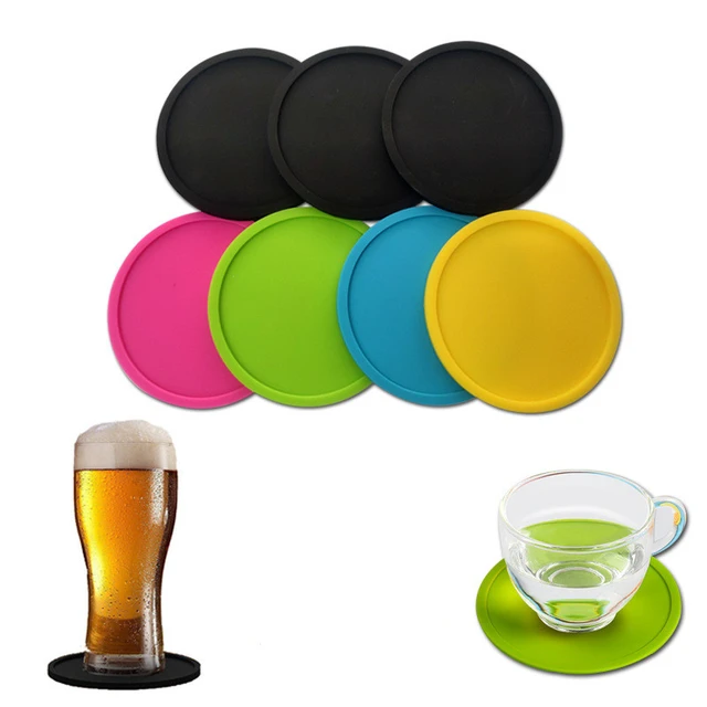 Black Silicone Table Coaster, Silicone Coasters Drinks