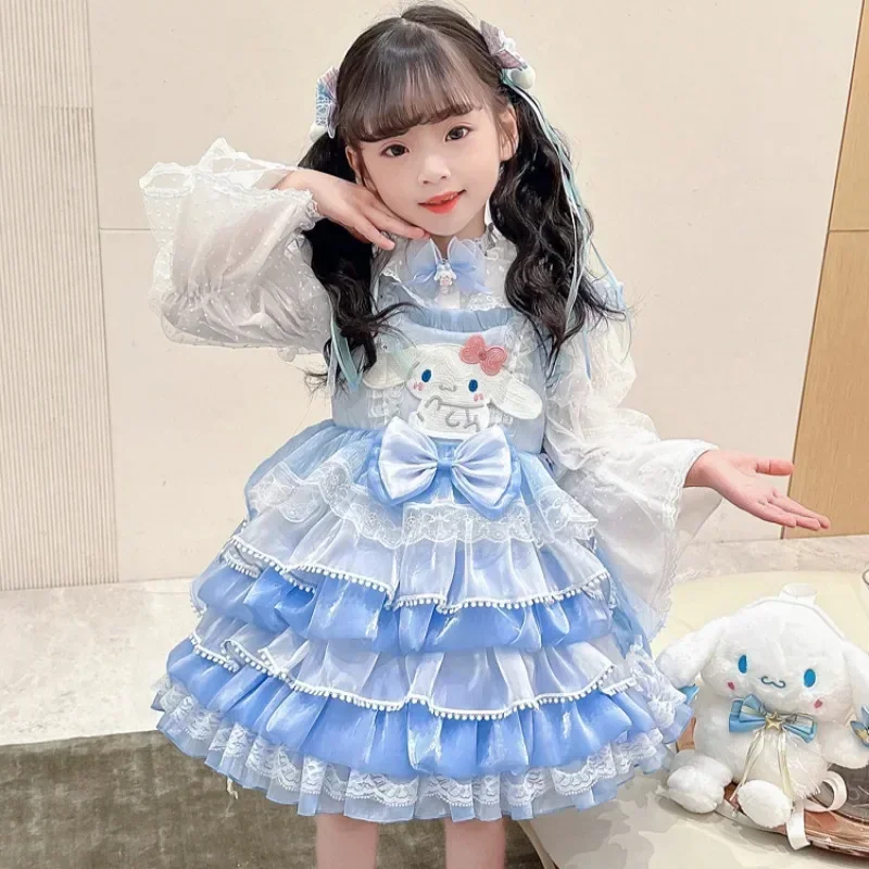 Anime Sanrio Cinnamoroll Children Dress CosPlay Academy Style