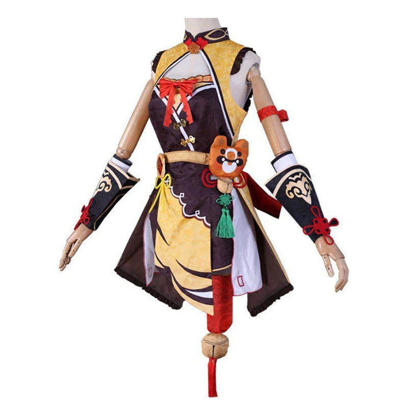 Genshin Impact Xiangling Traditional Dress Cosplay Costume