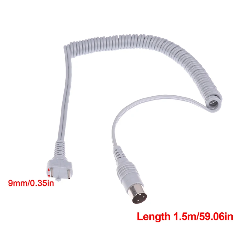 Handle Connection Line Grey 3-pin9mm For Strong 210 204 90 105L 102L Nail Handle Power Cable Electric Manicure Drill Spring Wire