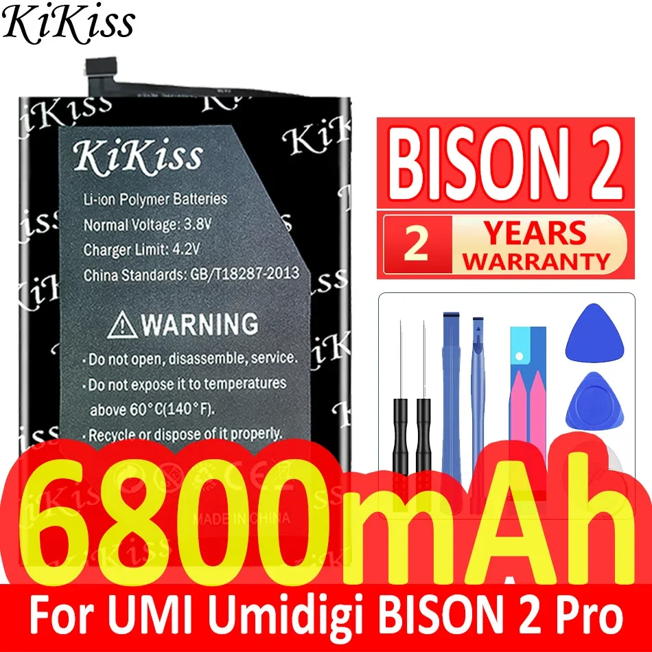 

Мощный аккумулятор KiKiss 6800 мАч для UMI Umidigi BISON 2 Pro BISON2 Pro 2Pro