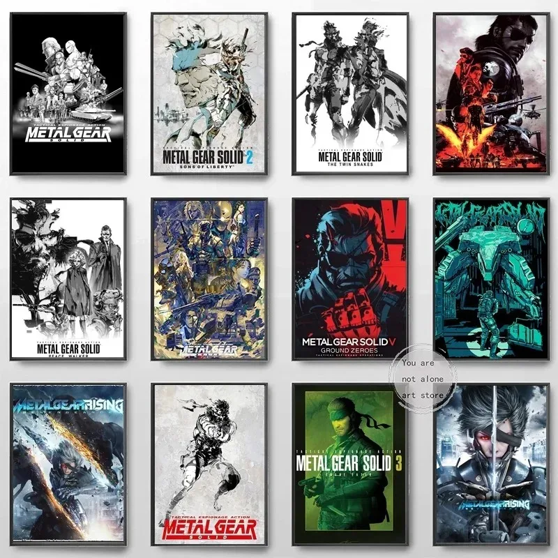 Metal Gear Solid Series Art Poster Canvas Painting - Home Decor Wall Print
