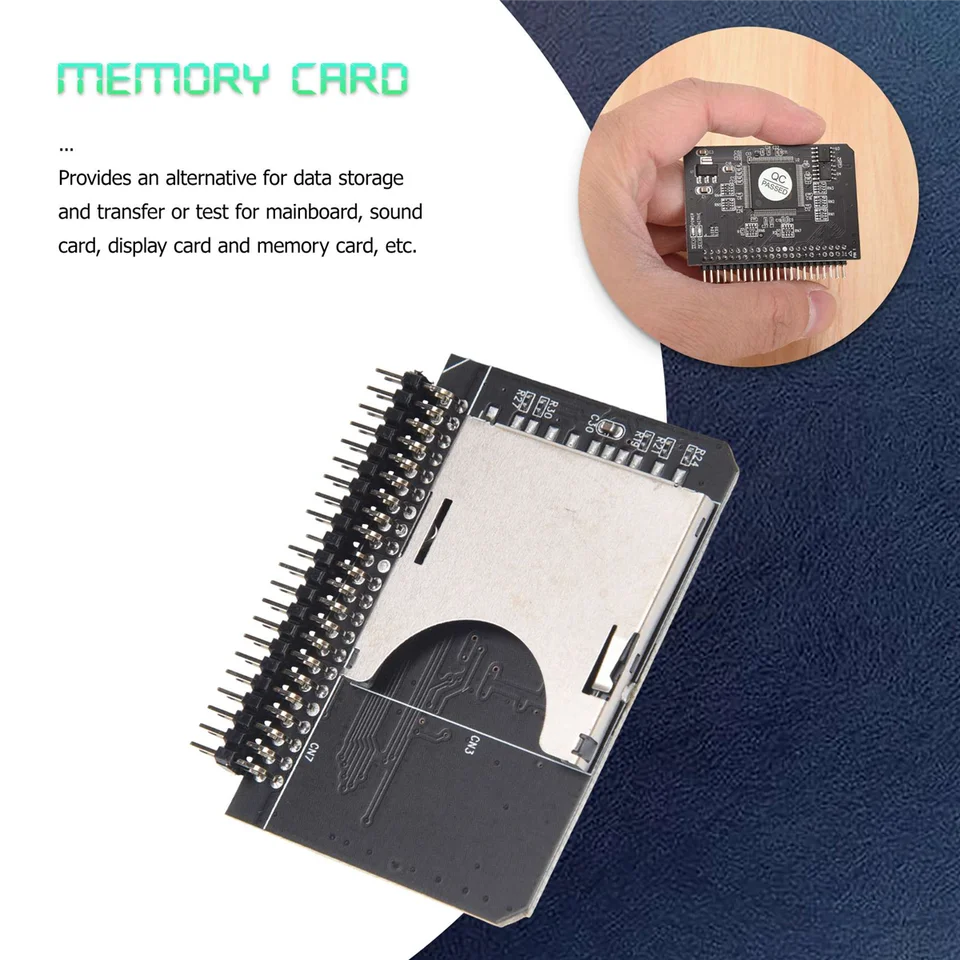 Adattatore da 40 Pin a IDE SD Adattatore da IDE a SD SD a 3,5 Pollici IDE SD Sdhc Sdxc Mmc Scheda di Memoria a IDE Adattatore Maschio a 40 Pin