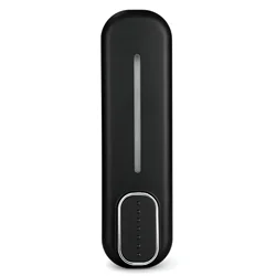 Wall-Mounted Refillable Soap and Lotion Dispenser, 300ml Capacity (Black)