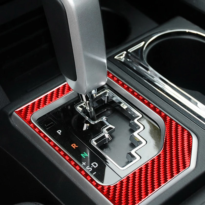 

1Pc Carbon Fiber Car Interior Gear Shift Panel Trim Stickers for Toyota Tundra 2014 2015 2016 2017 2018 Auto Styling Accessories