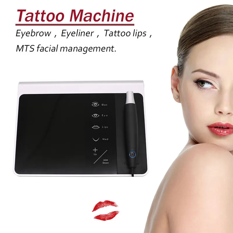 OEM logo Black/gold charme princess digital permanent makeup kit tattoo eyebrow/lips/liner/MTS machine swiss motor hand pen