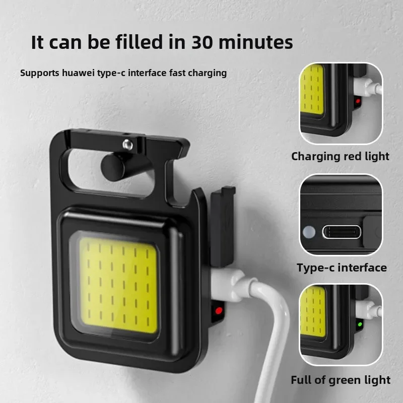 Multifunctional Portable Mini Flashlight Keychain Light Outdoor Camping Night Fishing Home Led Night Light