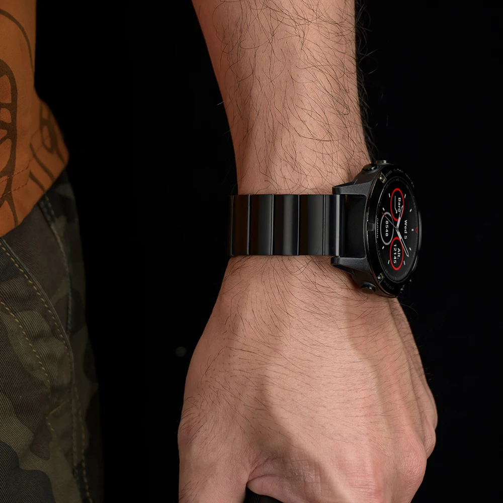 Premium Quickfit Titanium Metal Watchband, 26mm/22mm Strap