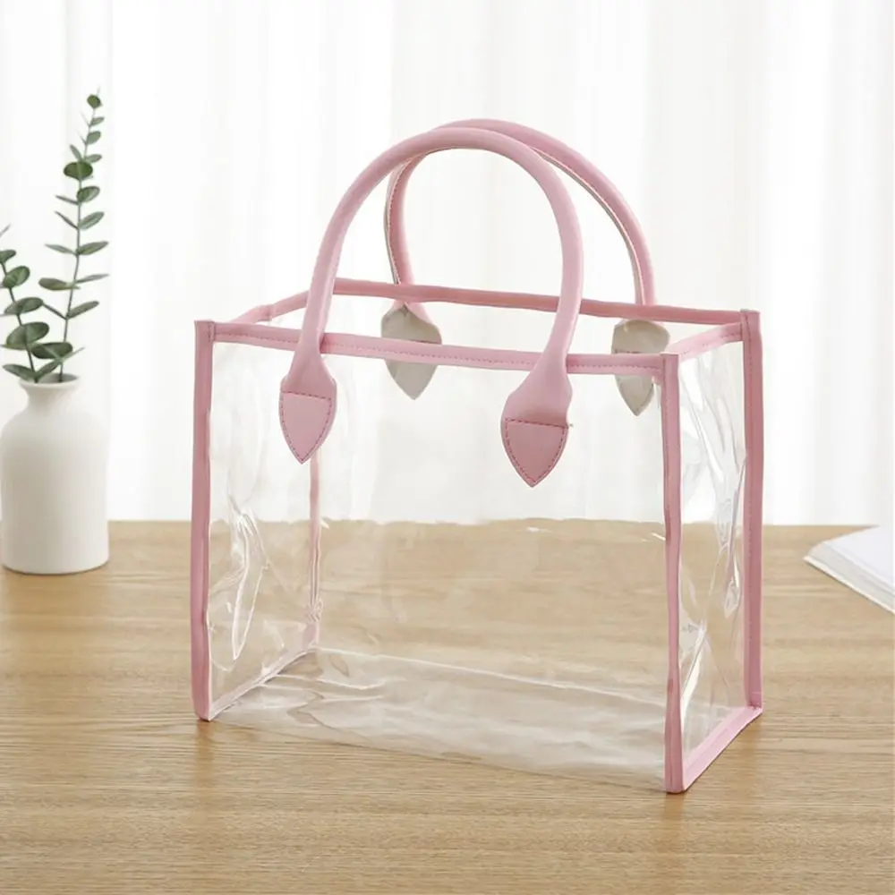 Pink Walmart Totes Clear Transparent Gift Bag Fashion Pink White