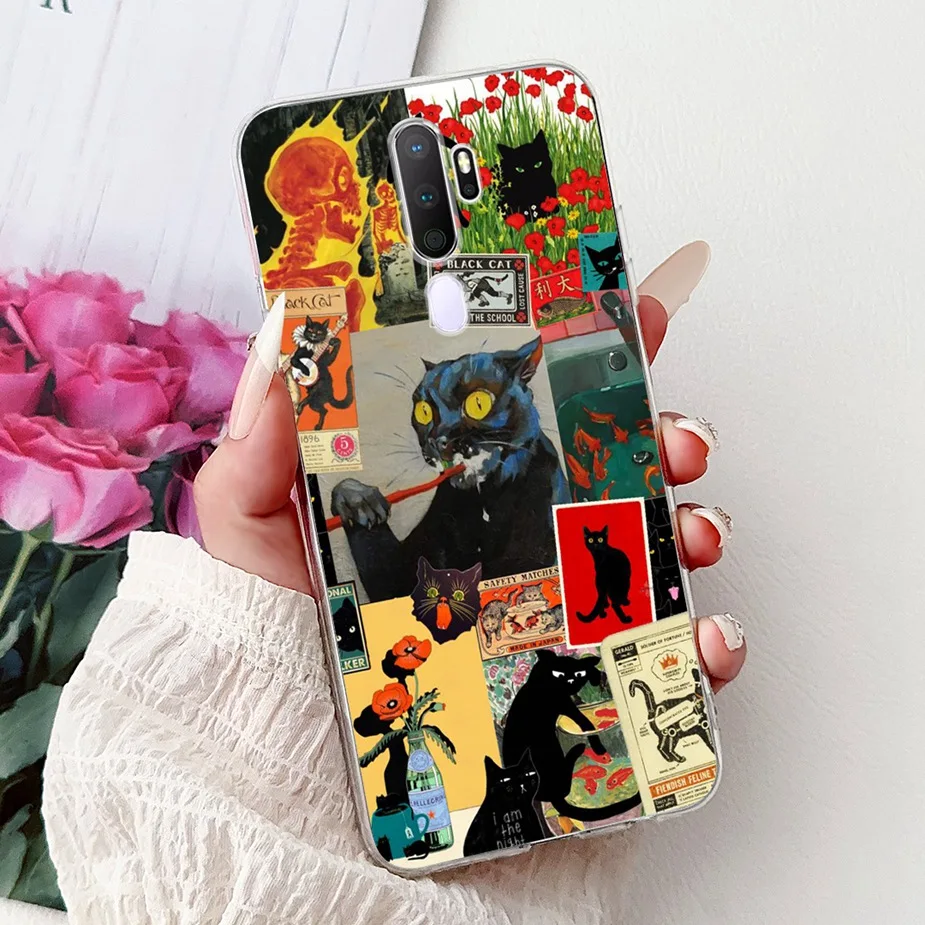 Cute Cat Luxury Painted Soft Slim Phone Case - Stylish Protective Cover