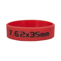 Tactical Magazine Marking Bands for Hunting & Airsoft (Black, Tan, Red) (7.62x35mm)