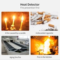 Smart Home Wireless Heat Detector 85dB High Decibel Fireproof Temperature Sensor With 10 Years Battery Life For Alarm System - Image 6