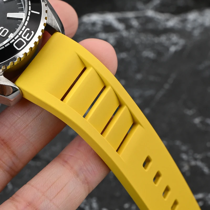 Breathable Quick Release Waterproof FKM Rubber Watch Strap