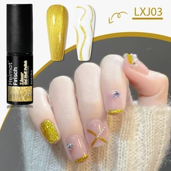 5ml Luxe Gel Nail Polish for Line Art & 3D Chrome Designs (YELLOW)