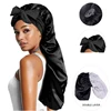 New Women Long Satin Bonnet Sleep Cap Silky Sleeping Cap with Wide Elastic Band Hair Care Curly Hair Natural Hair 1