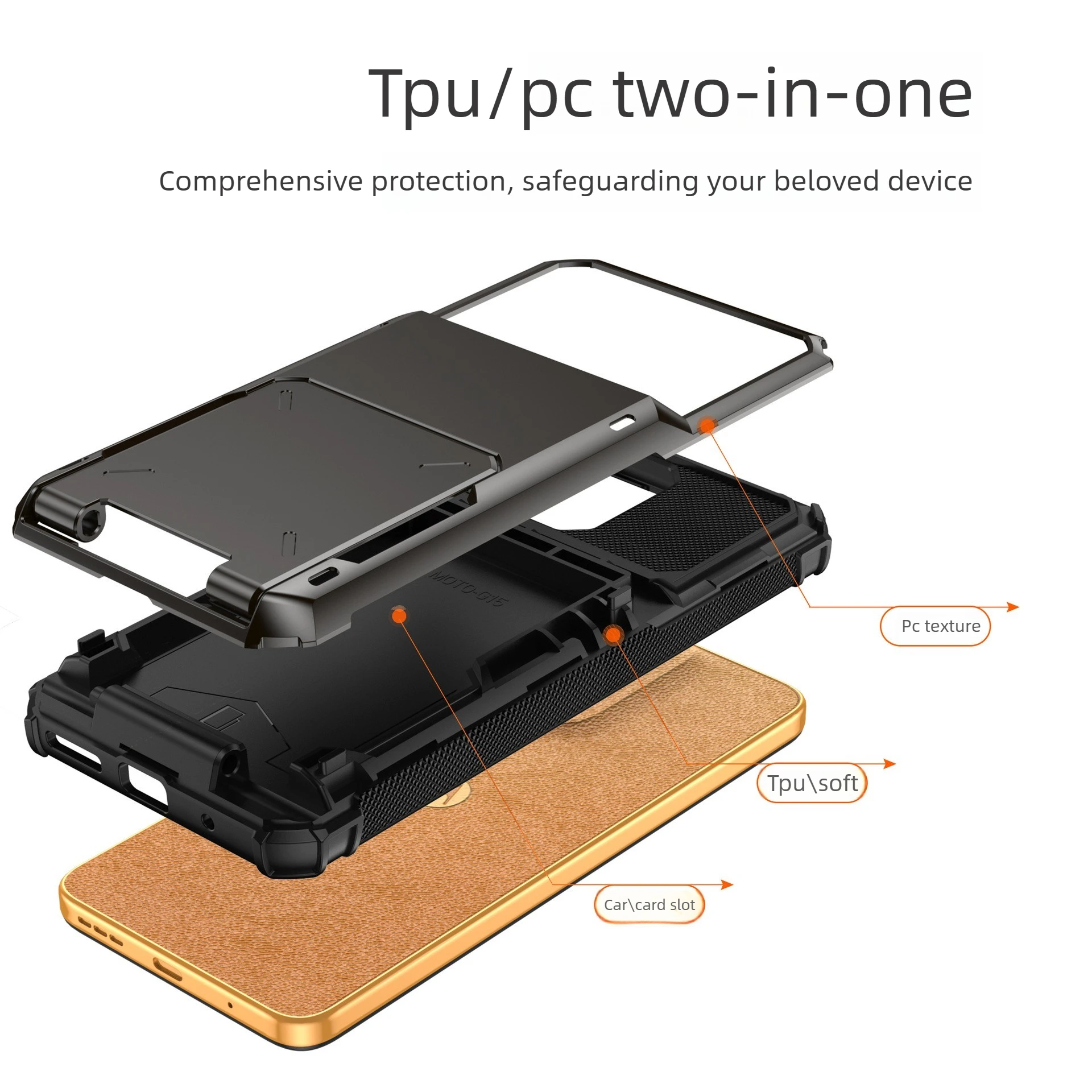 Premium Anti-Drop Wallet Case with Hidden Flip Slot and Protective Cover