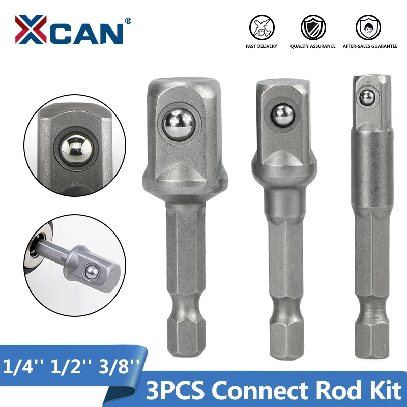 XCAN 3pcs 1/4 “3/8″ 1/2 ” Socket Adapter Hex Shank Drill bits Extension Rod Power Tool Accessories Impact Drill Socket Adapter XCAN 3pcs 1/4 “3/8″ 1/2 ” Socket Adapter Hex Shank Drill bits Extension Rod Power Tool Accessories Impact Drill Socket Adapter