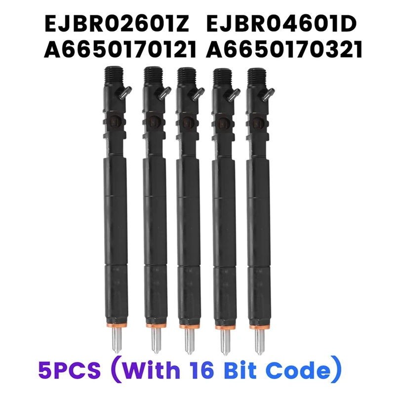 

Новинка, дизельный топливный инжектор EJBR02601Z A6650170121 (с 16-битным кодом) для Ssangyong Kyron Rexton Stavic, л, Евро 3 запчасти, 5 шт.