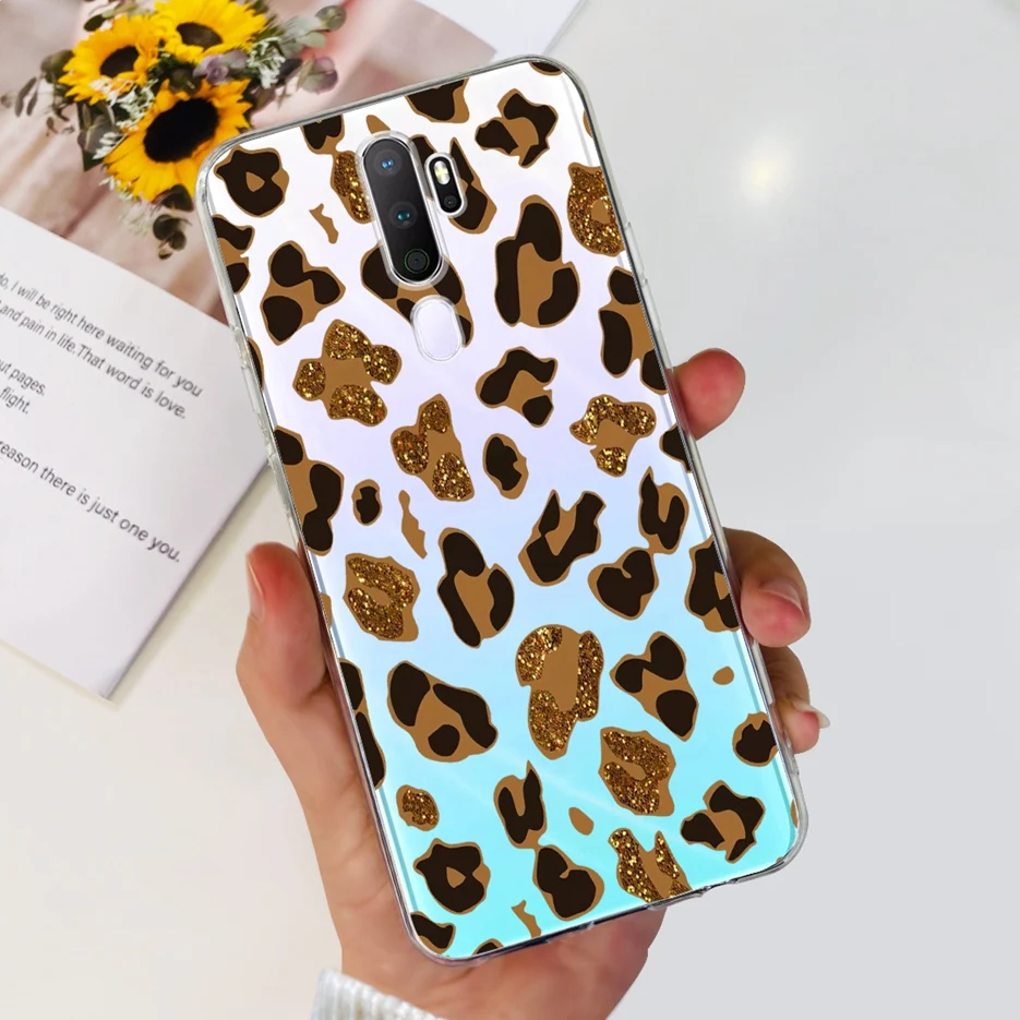 Stylish Painted Clear Silicone Phone Case, Soft Protective Cover