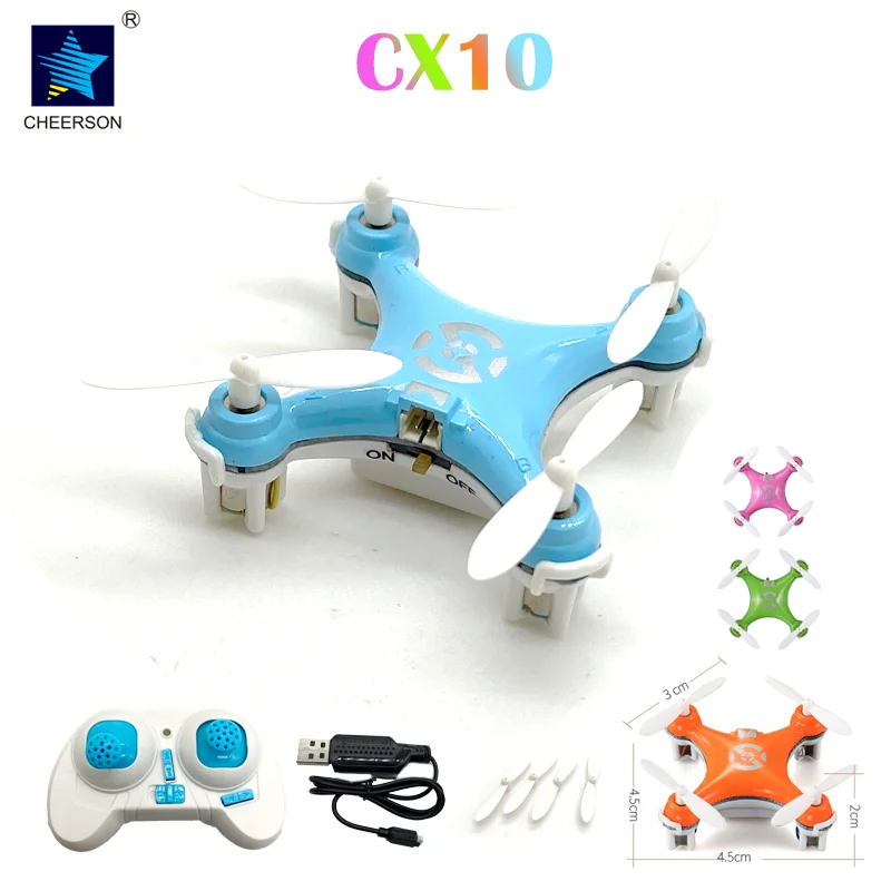 Cheerson CX10 CX-10 Mini 4CH 2 4G RC дистанционное управление Дрон Квадрокоптер вертолет LED CX 10