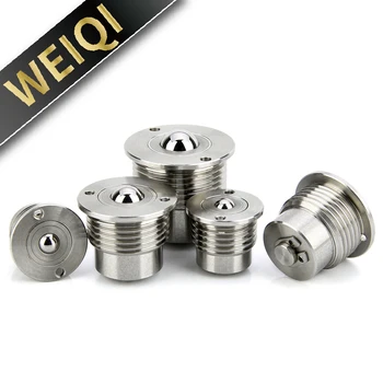 공장 전체 스테인레스 스틸 직경 16/20/24mm 스레드 볼 롤러 볼 페이스 업 전송 장치 프레스 핏 롤러 볼 세트 나사