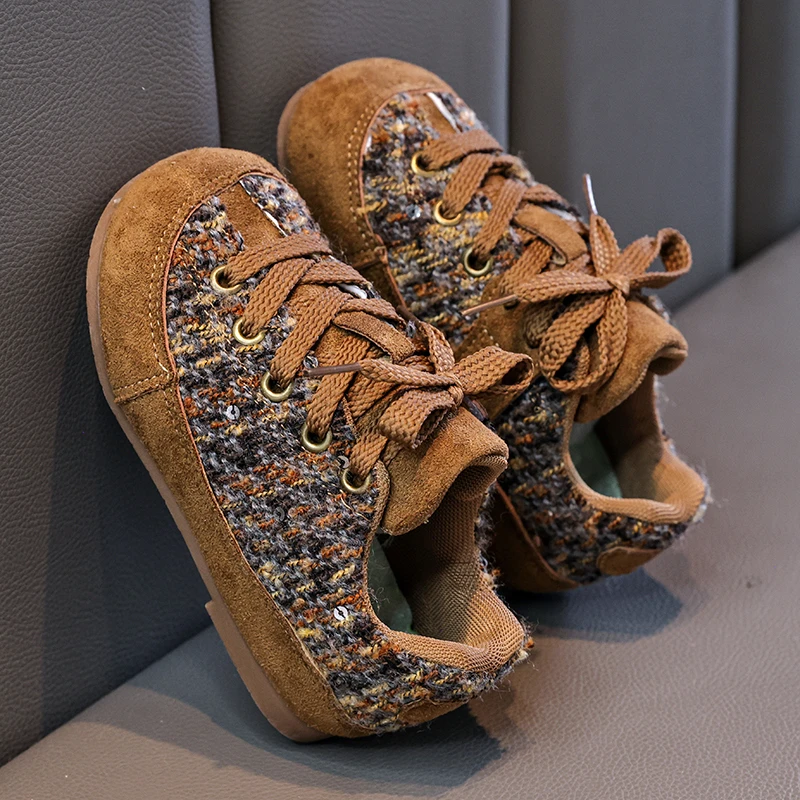 Retro Patchwork Kids Sneakers for School and Tennis