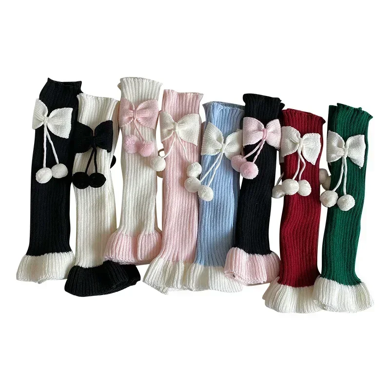 Kids Girl Knee High Socks Leg Warmers For Autumn Winter 1 Piecce