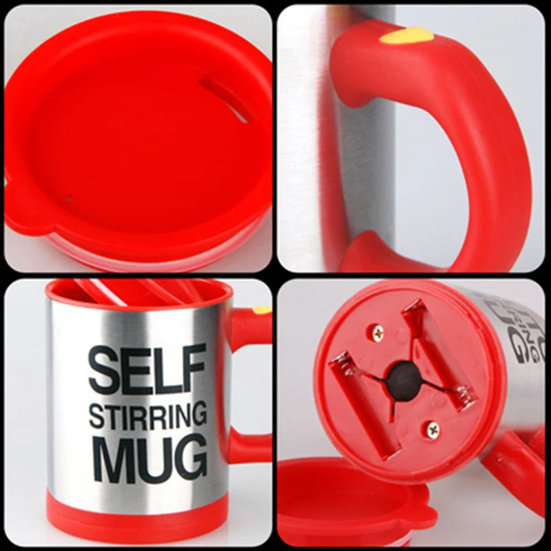 Electric Stirring Cup Electric Mixing Cup Electric Stirring Mug Self Stirring Mug Mixer Mini Electric Blender Portable Coffee Tea Cup Stainless Steel Automatic Lazy Mixing