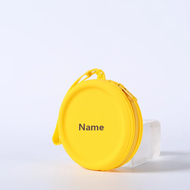 Free Name Printing Silicone Storage Pouch Organiser Box Silicone Material for Easy Portability Personalised Gift with DIY Design