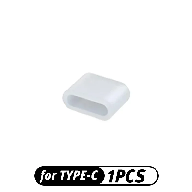 Clear Type-C USB Charging Port Dustproof Protector with Secure Rope Attachment