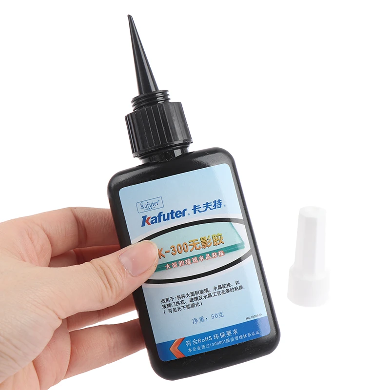 1PC 50g Kafuter UV Glue Curing Adhesive K300 Transparent Crystal Glass