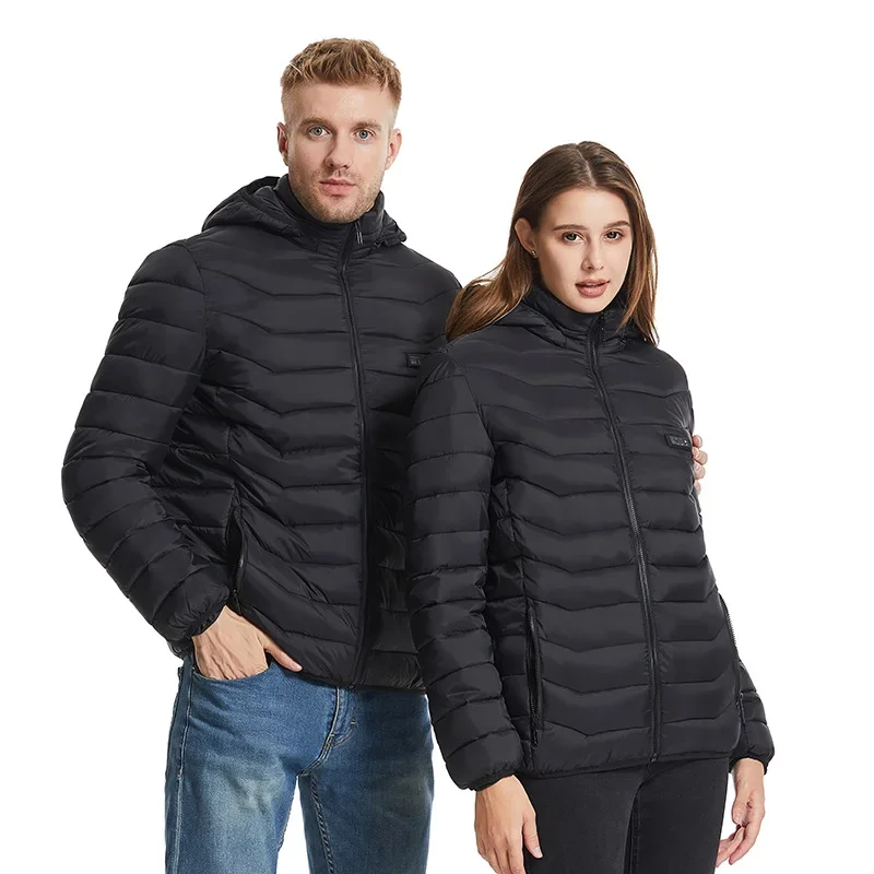 Cross-Border Intelligent Four-Control Twenty-Three Zones Charging Heating Cotton-Padded Coat Winter Three-Barrier Adjustable Tem