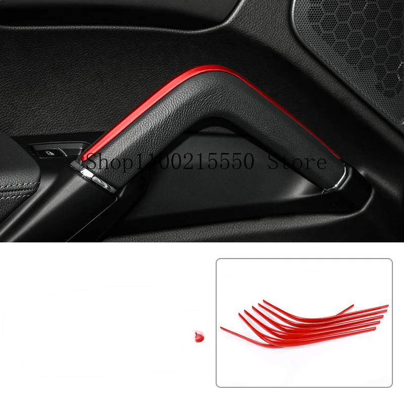 For Porsche Cayenne 2011-ABS Car Center Console Armrest Bright Strip Door Handle Decorative Strip