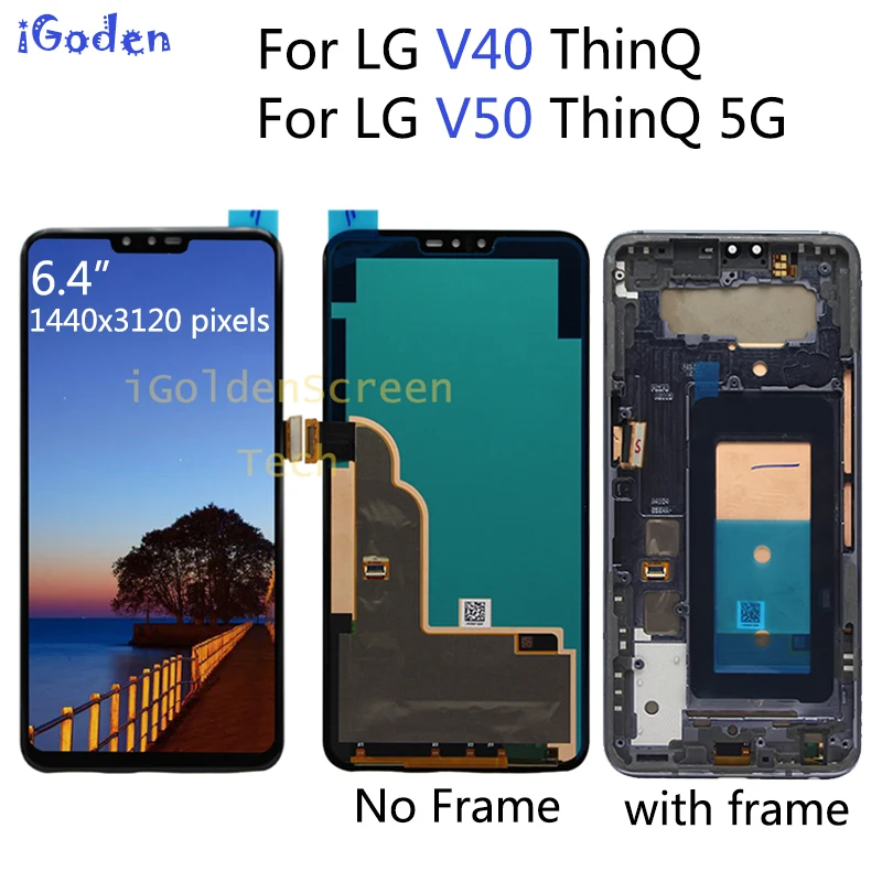 64OriginalAMOLEDWithFrameForLGV50ThinQ5GLCDDisplayTouch