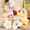 Natural Plush Pillow Stuffed Soft Shooting Star Heart Flower Rainbow Cloud Moon Crown Decor Sofa Chair Cushion Gift 2